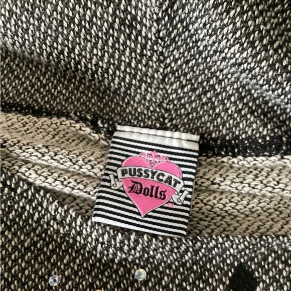 Y2K RARE VTG PCD Casino Graphic Sequins Cropped Hoodie Sweater | S/M - Picture 5 of 5